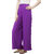 Pistaa Womens Rayon Solid Purple Ethnic Plazzo Pant Bottom