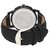 Evelyn Round Dial Black Leather Strap Quartz Watch For Men
