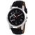 Oura Round Dial Multicolor Leather Strap Quartz Watch For Men