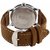 Oura Round Dial Multicolor Leather Strap Quartz Watch For Men