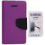 Wallet Fancy Dairy Case For Samsung Galaxy On7 With Tempered Glass