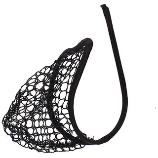 Buy Sexy Mens Fishnet Air Permeability Heart-shaped C-string - Black ...