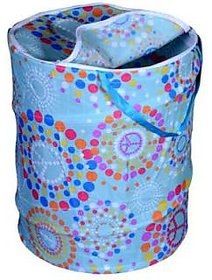 Multicolor Attractive Round Shape Foldable Small Laundry Bag -  CNJHUSL