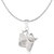 Om Jewells Sterling Silver Abstract Triad pendant with CZ stones PD7900601N