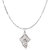 Om Jewells Sterling Silver Rhombic Leaf pendant with CZ stones PD7900602N