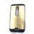 MOBILE ACCESSORIES  MORE MOTO G3 COVER METAL BLACK GOLDEN MOBILE BACK COVER
