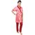Fashion Zilla Maroon  Dark Pink Satin Shoulderless Night Suit Set