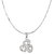 Om Jewells Sterling Silver Triflora pendant with CZ stones for Women PD7900608N