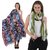Combo- Multicolored Designer shawl & Green Stole-multigreennet10