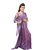 Fashion Zilla Purple Satin Sleeveless Topn Netted Nighty With Gown