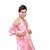 Fashion Zilla Pink Halter Neck Backless Nighty With Gown