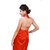Fashion Zilla Red Halter Neck Backless Nighty With Gown