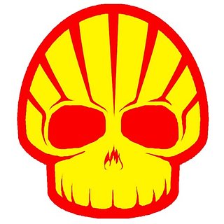 funny shell logo sticker for bikes and cars