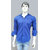 Mens Casual Cotton Shirt Blue