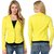 Women One Button Casual Slim Blazer Yellow