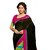 SuratTex Multicolor Silk Printed Saree With Blouse