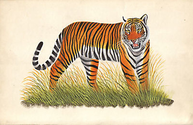 oriental ink painting of tiger Stock Photo - Alamy