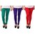Stylobby Green, Red And Purple Kids Legging Pack Of 3