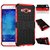 Feomy Kick Stand Armor Hybrid Bumper Cover For Samsung Galaxy J1 -Red