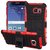Feomy Kick Stand Armor Hybrid Bumper Cover For Samsung Galaxy Note 5 Edge -Red