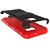 Feomy Kick Stand Armor Hybrid Bumper Cover For Samsung Galaxy Note 5 Edge -Red
