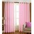 Geo Nature Eyelet door Pink curtains set of 4 (44CUR302) SIZE-4X7 FEET