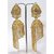 Golden Leaf Dulhan Wedding Chain Jhumka Earring