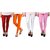 Stylobby Maroon, Orange, Baby Pink And White Kids Legging Pack Of 4