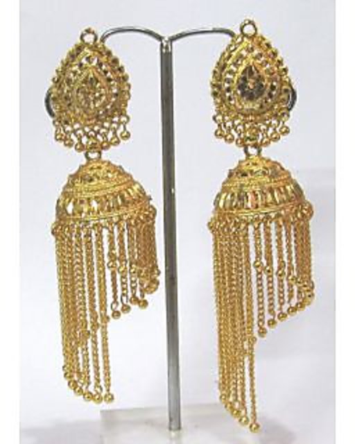 dulhan earrings gold