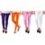 Stylobby Purple, Orange, White And Baby Pink Kids Legging Pack Of 4