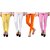 Stylobby Yellow, White, Orange And Baby Pink Kids Legging Pack Of 4