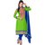 Manvaa Conflate Green  Blue Semi-Cotton Fully Hand Work Dress MaterialMNVKMN21007
