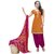 Florence Orange Cotton Printed Salwar Suit Dress Material (Unstitched)