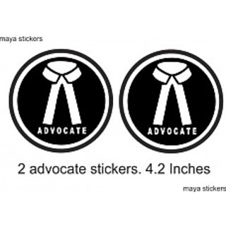 Pair of 2 Advocate logo sticker with classy design