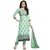 Aaina Green Cotton Embroidered Suits (SB-2886) (Unstitched)