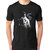 Foscous Black Color MenS Printed Cotton T-Shirt - Spaceman