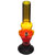 12 Inch Tall Transparent Rasta Color Acrylic Waterpipe Bong