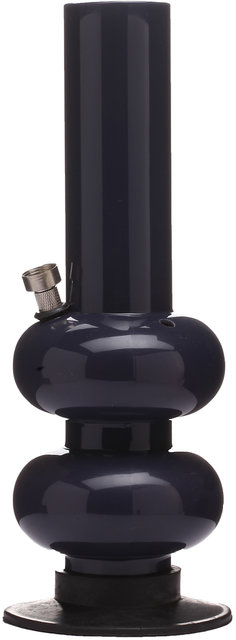 16 Inch Opeque Black Acrylic Smoking Water Pipe Bong