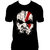 Foscous Black Color MenS Printed Cotton T-Shirt - Kratos