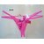Bridal Fine Quality Satin Dark Pink Panty Thong With Pearls