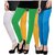 Pack of 4 Leggings - White/Green/Yellow/Turquoise