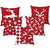 Stybuzz Red Christmas Cushion Cover- Set Of 5(SC00176)