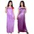 Sukuma Satin Nighty Dress Combo of 2  Cmb2-2DNty-Muve-Mrn-Prpl-Muve