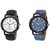 Evelyn Round Dial Multicolor Synthetic Strap Quartz Watch For Men (Combo)