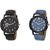 Evelyn Round Dial Multicolor Synthetic Strap Quartz Watch For Men (Combo)