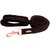 Petshop7 Black Nylon Harness, Collar  Leash with Fur 1 Inch Medium