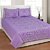 Akash Ganga Purple Cotton Double Bedsheet with 2 Pillow Covers (KM605)