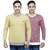 PRO Lapes Grey-Yellow  Maroon Sweatshirt Set of 2