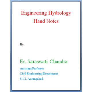 Buy Engineering Hydrology Hand Notes By Er Saraswati Chandra Online ...