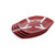 Cutting EDGE Microwaveable Dual Colour Dinner Plates set of 4 Red-White